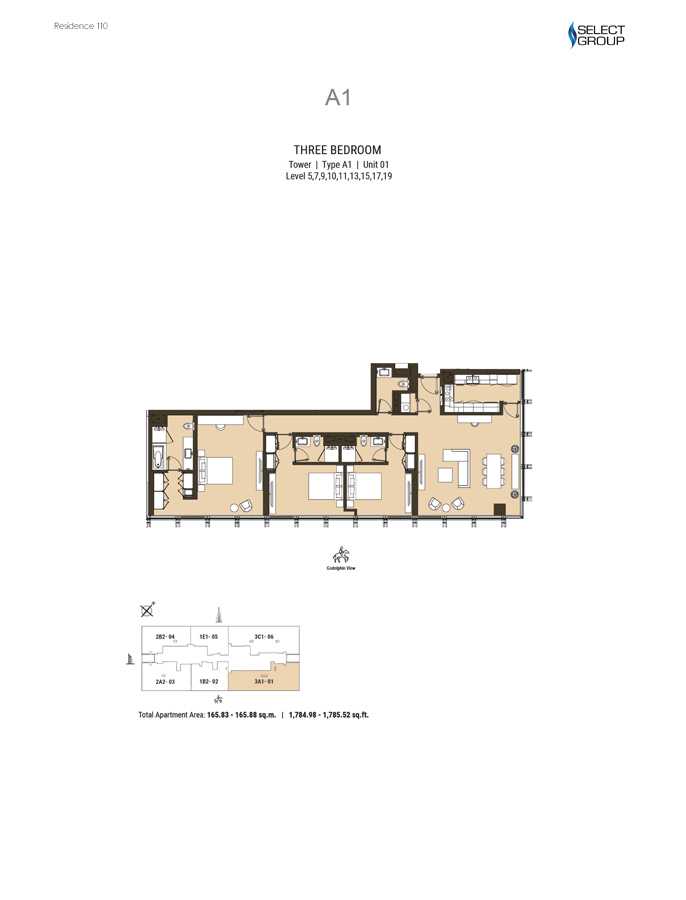 Type A1, Level 5 To 19, Unit 1